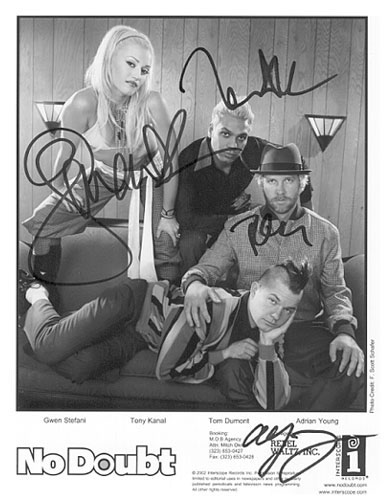 No Doubt signed autographs